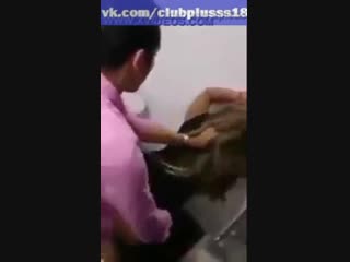 fucking a graduate in a school toilet